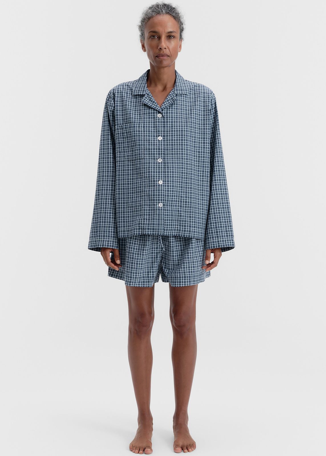 Tekla Fine Twill Long-Sleeved Shirt - Lanegan Checks