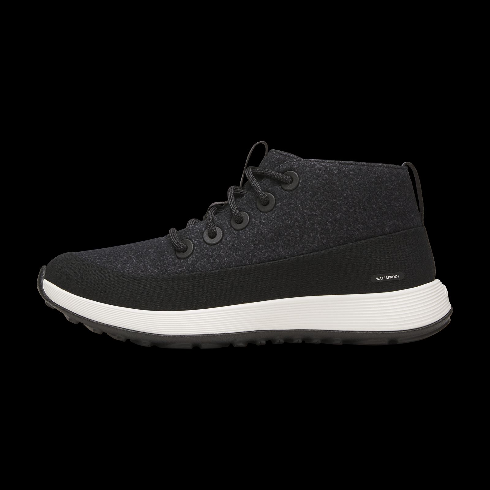 Women's Wool Runner Nz Mid Waterproof - Natural Black (natural White Sole)