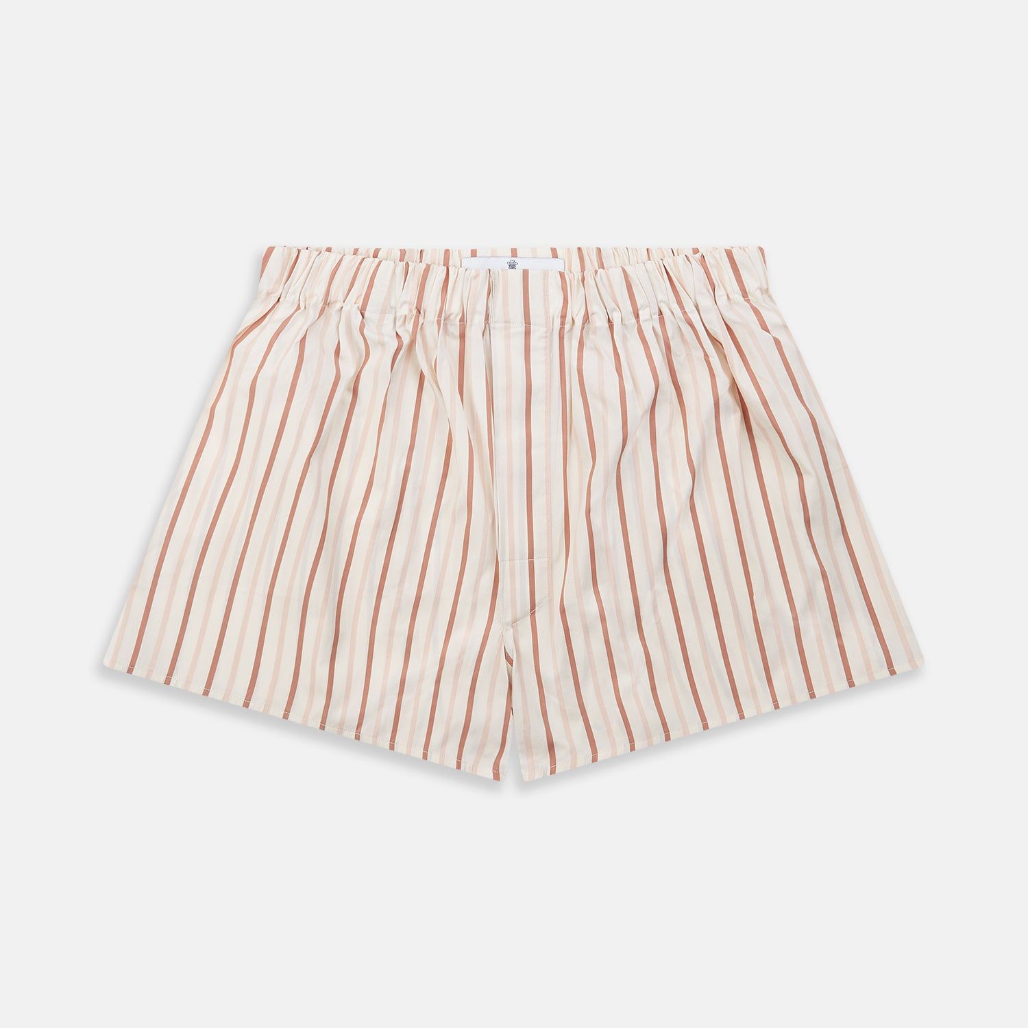 Burgundy Multi Striped Cotton Godfrey Boxer Shorts