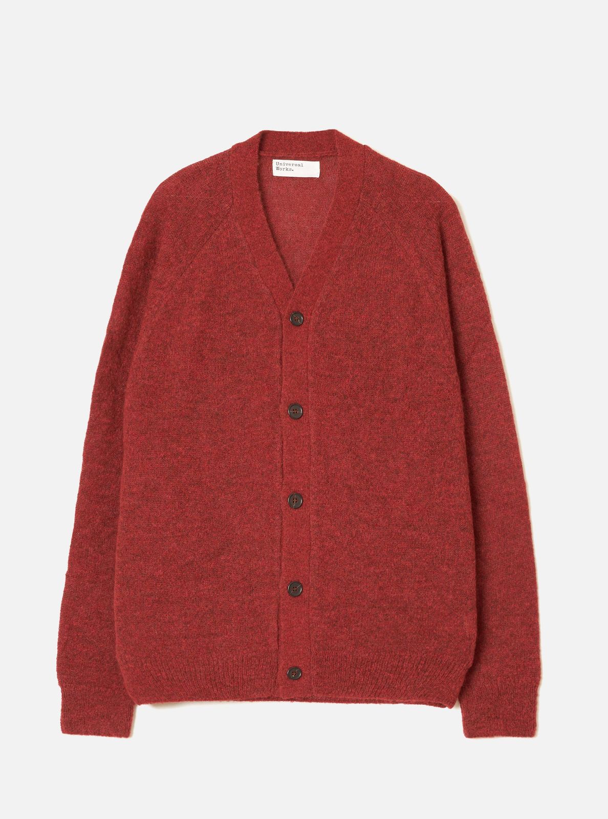 Deep Orange Alpaca Knit David Cardigan