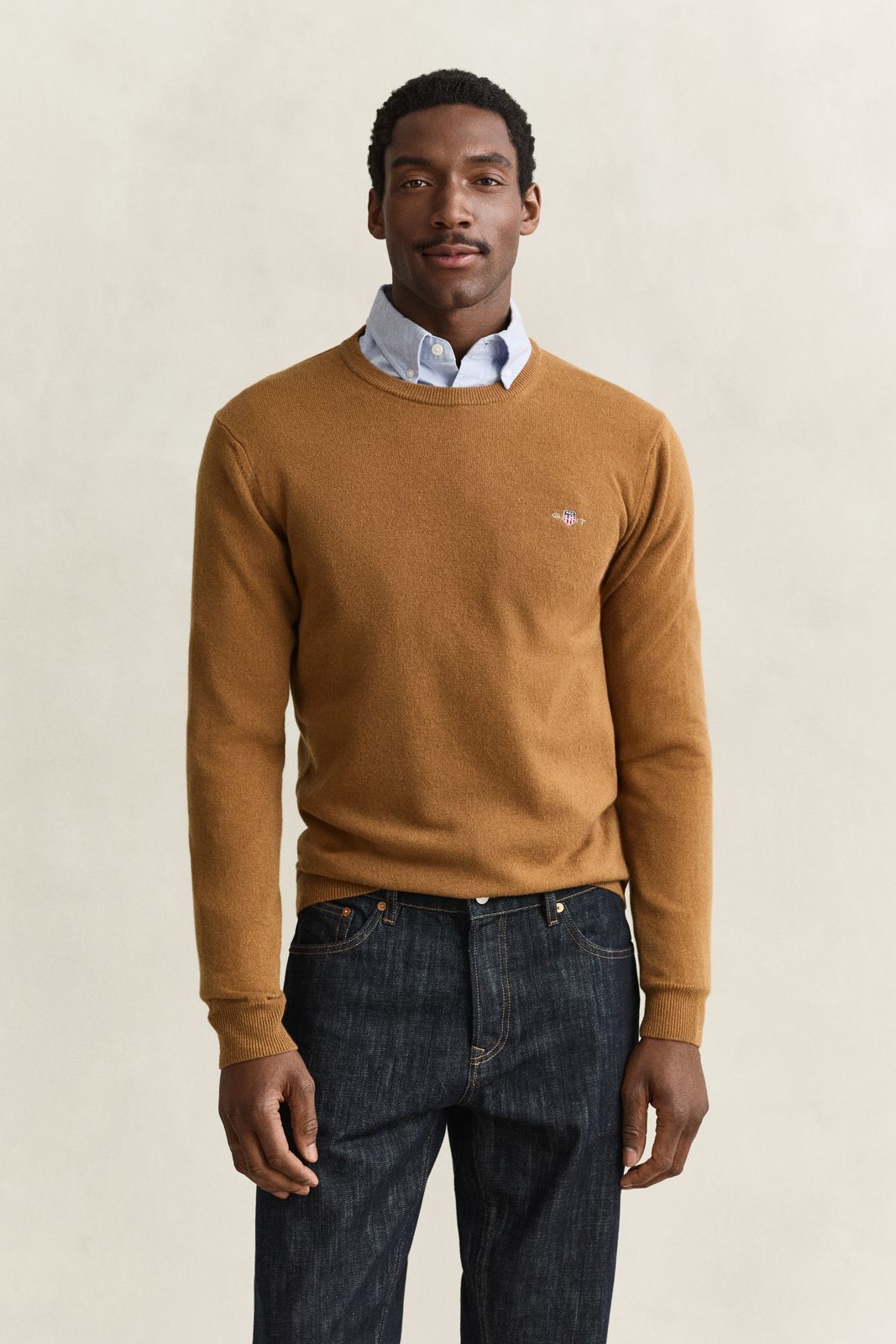 Lambswool Crew Neck Sweater - MARINE