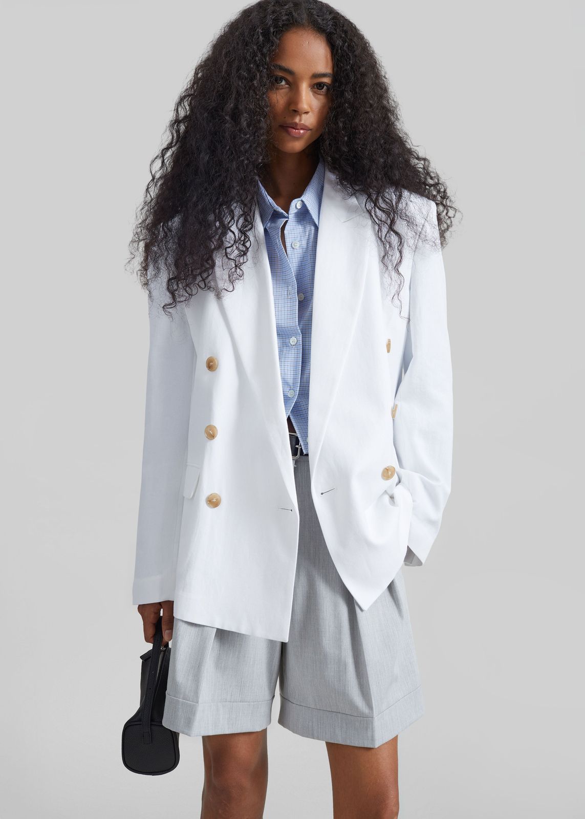 Salerno Linen Blazer - White