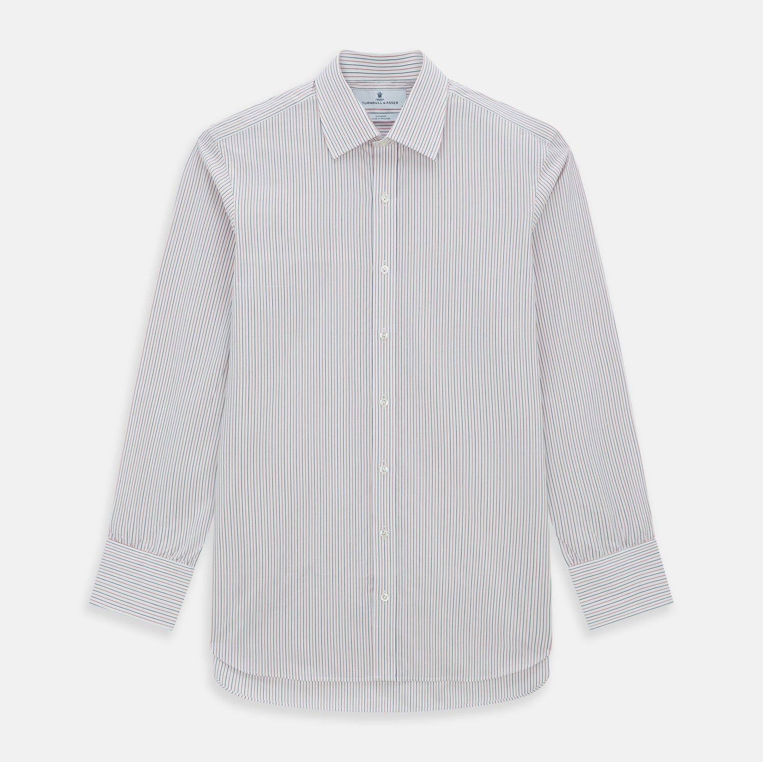 Red And Navy Pinstripe Mayfair Shirt