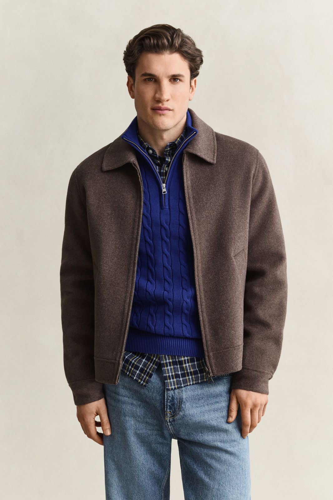 Handstitched Jacket - EVENING BLUE