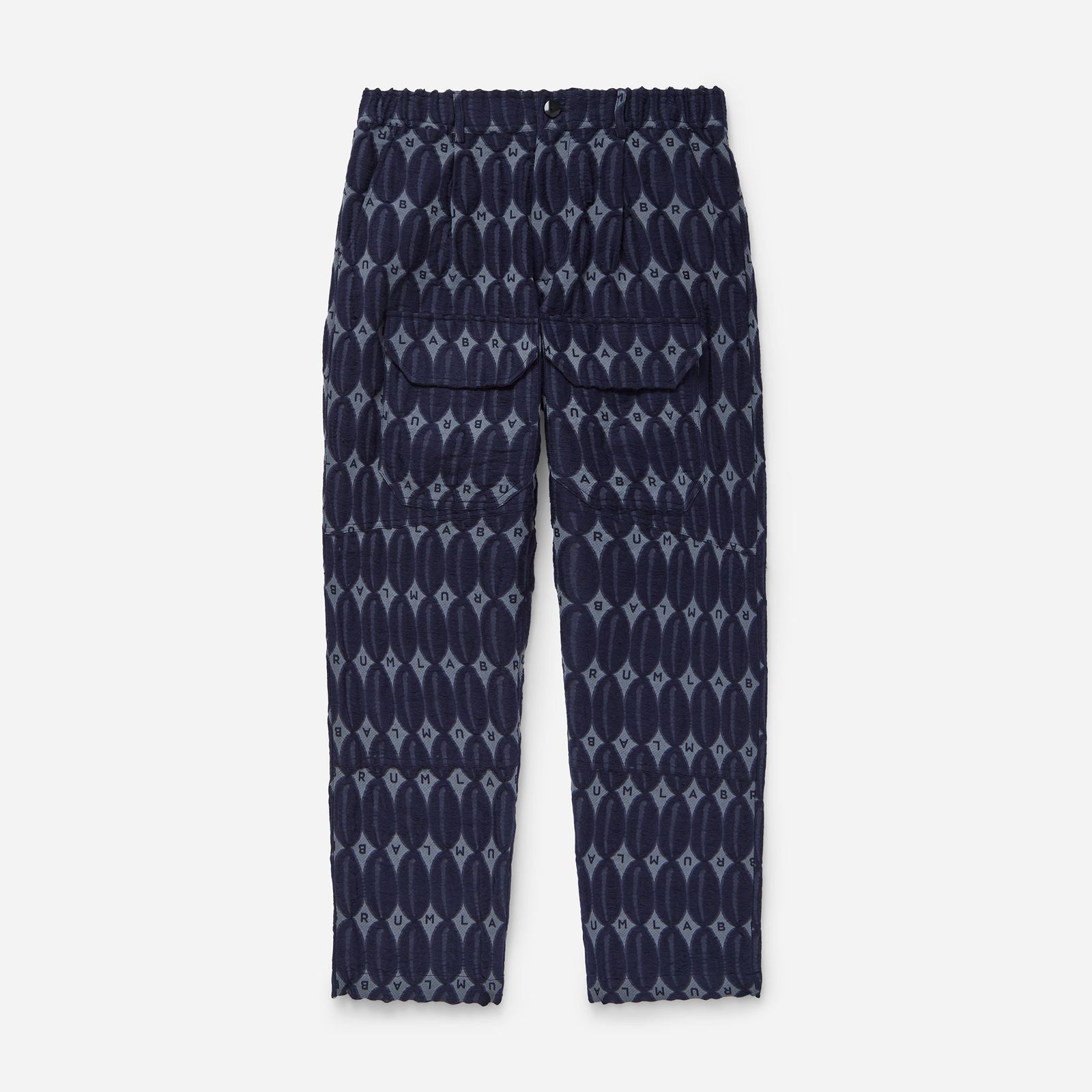 Navy Monogram Cargo Trousers