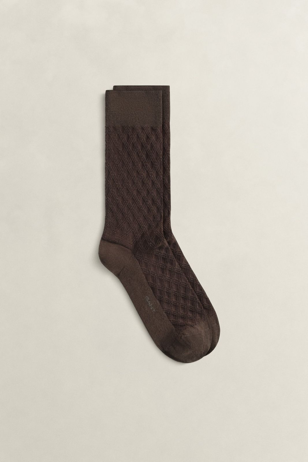 Plaid Mercerized Socks - SHADOW BROWN