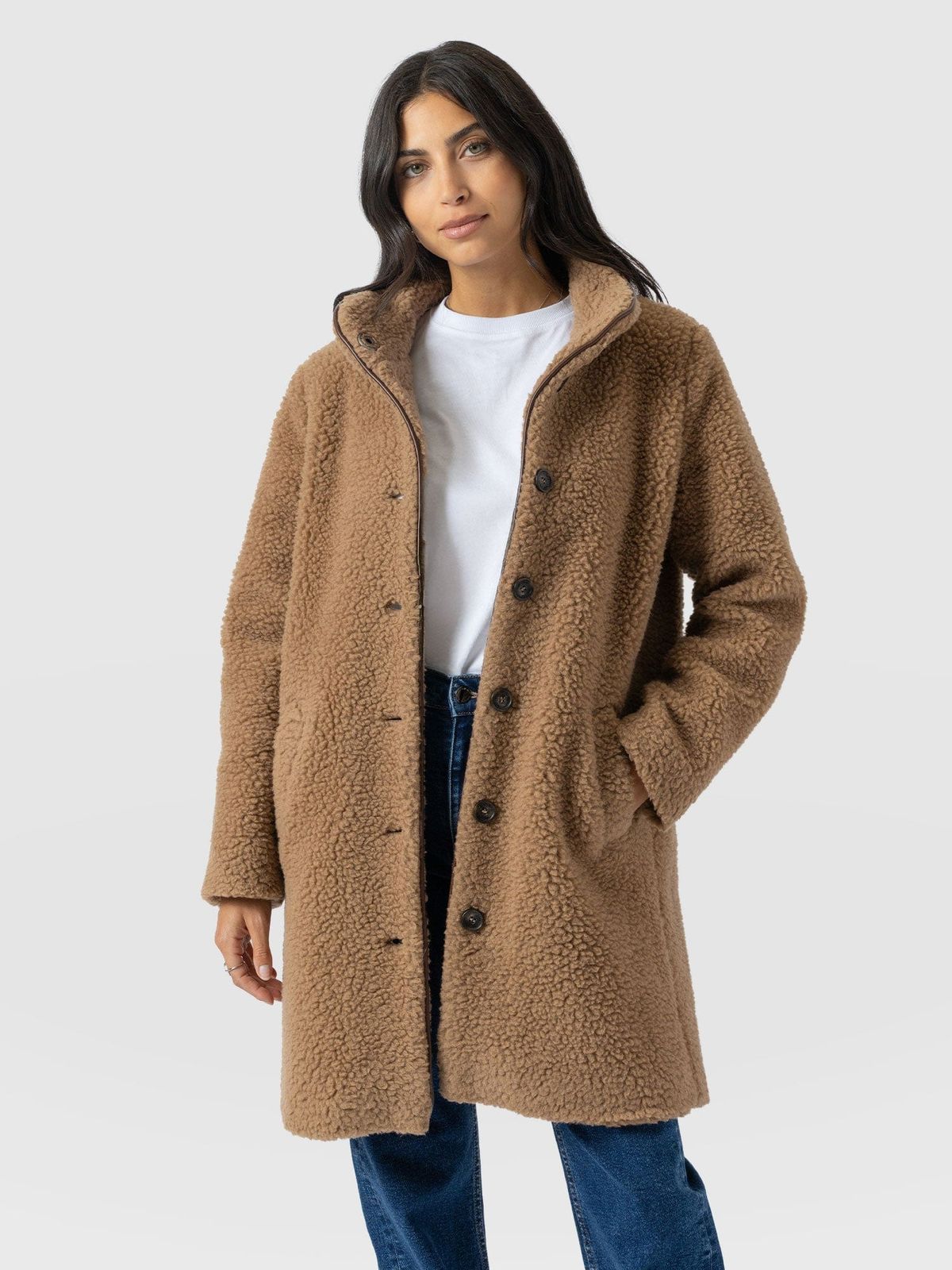 Rumer Teddy Wool Coat - Camel