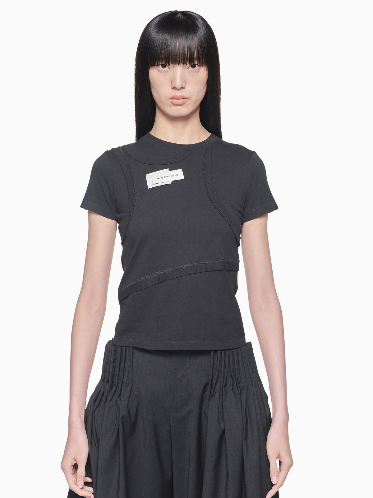 DOUBLE PANEL T-SHIRT BLACK