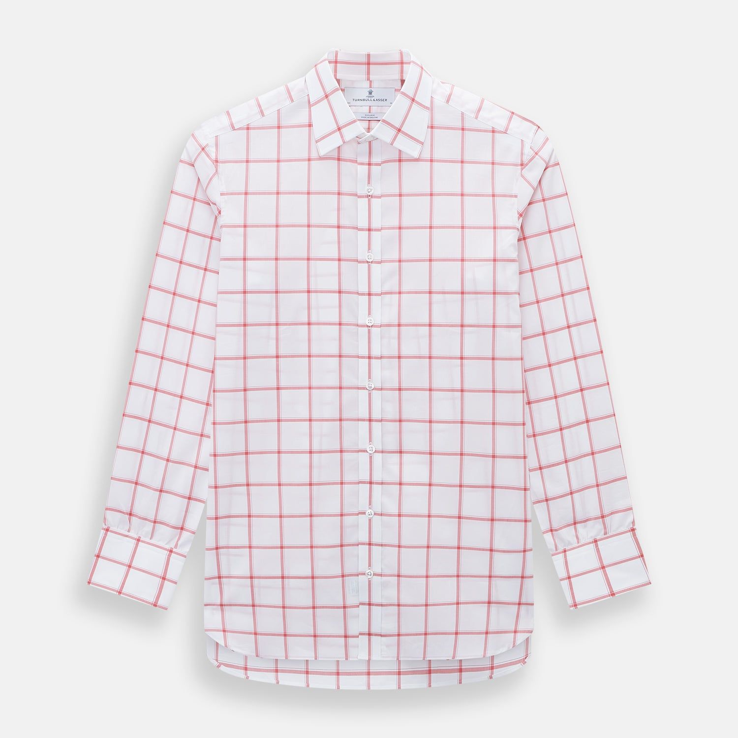 Coral Grid Check Mayfair Shirt