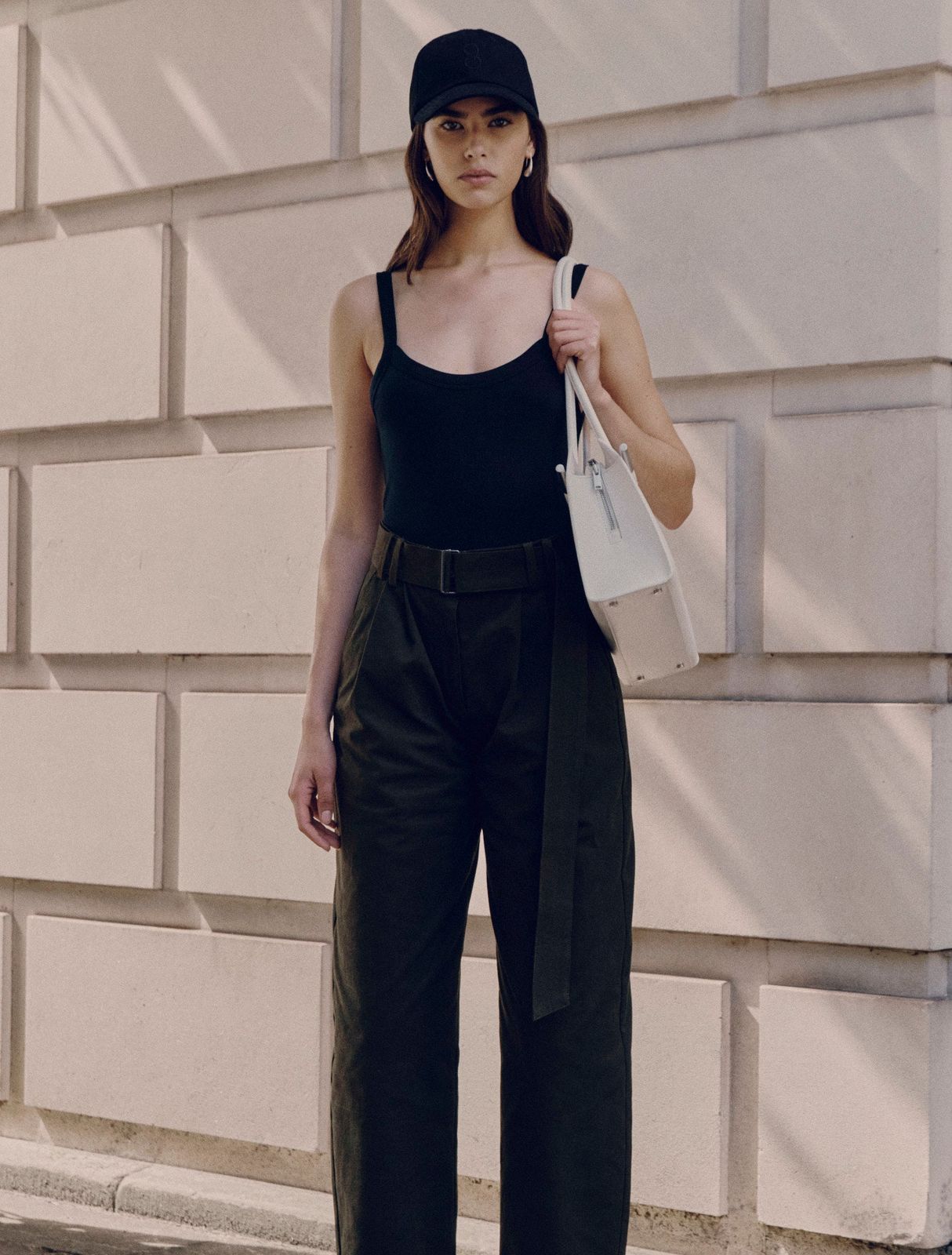 Classic Rib Cami Top in Black