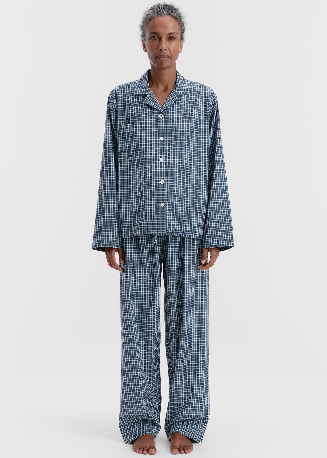 Tekla Fine Twill Pants - Lanegan Checks