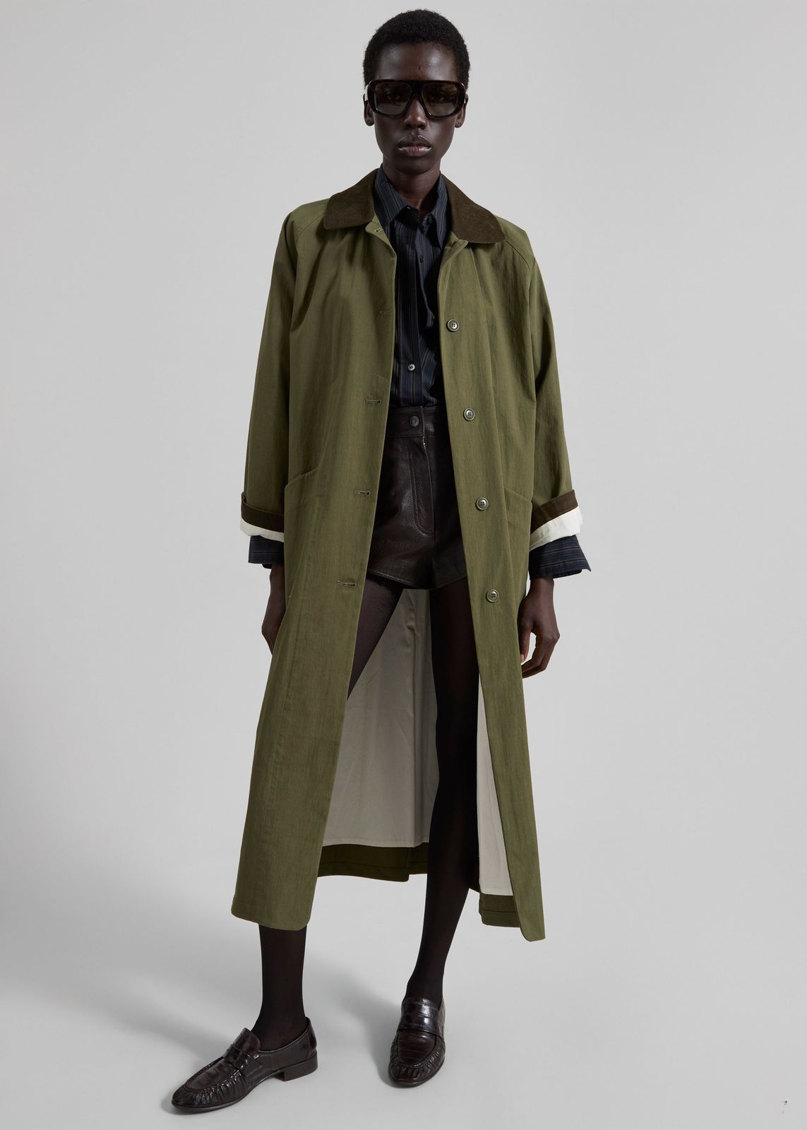 Crisnee Long Jacket - Olive