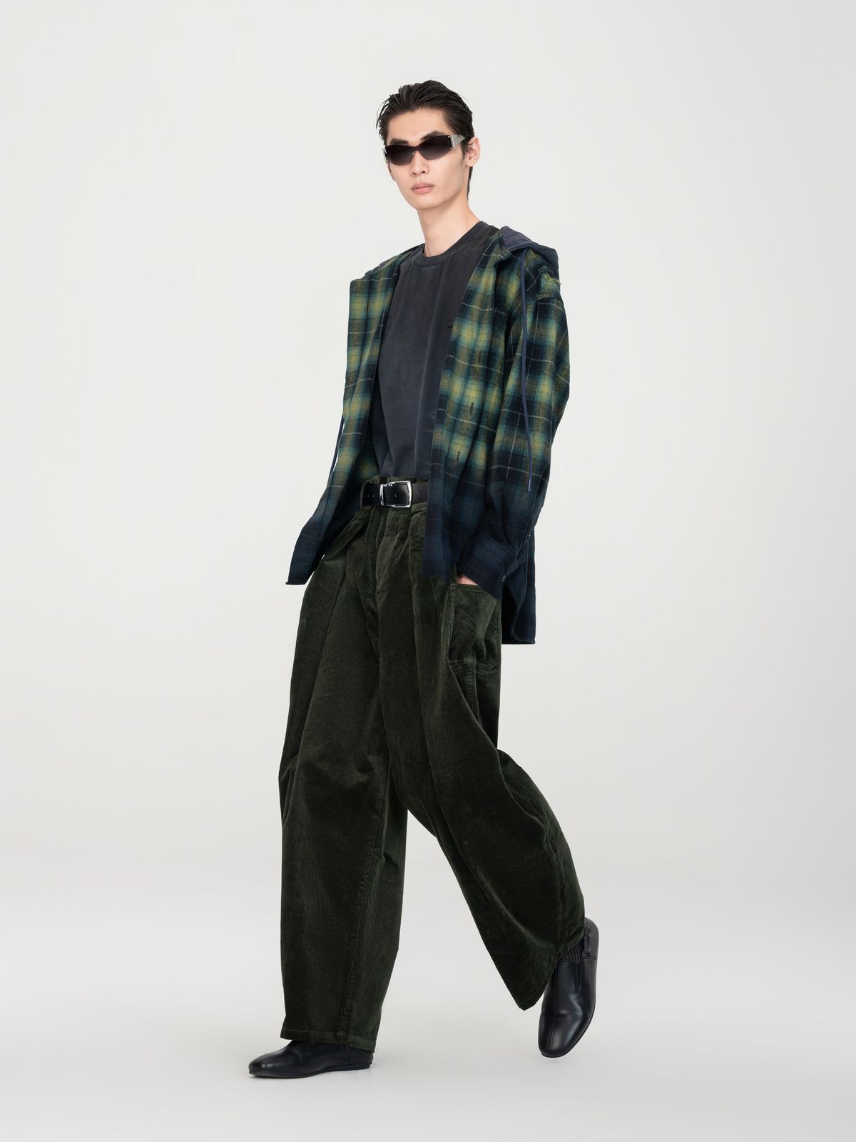 GREEN PLAID SHIRT