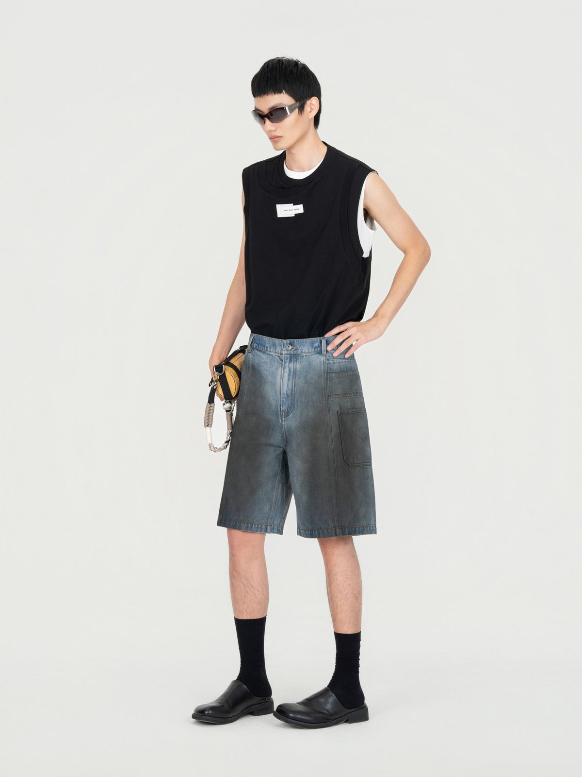 GRADIENT INDIGO DENIM SHORT