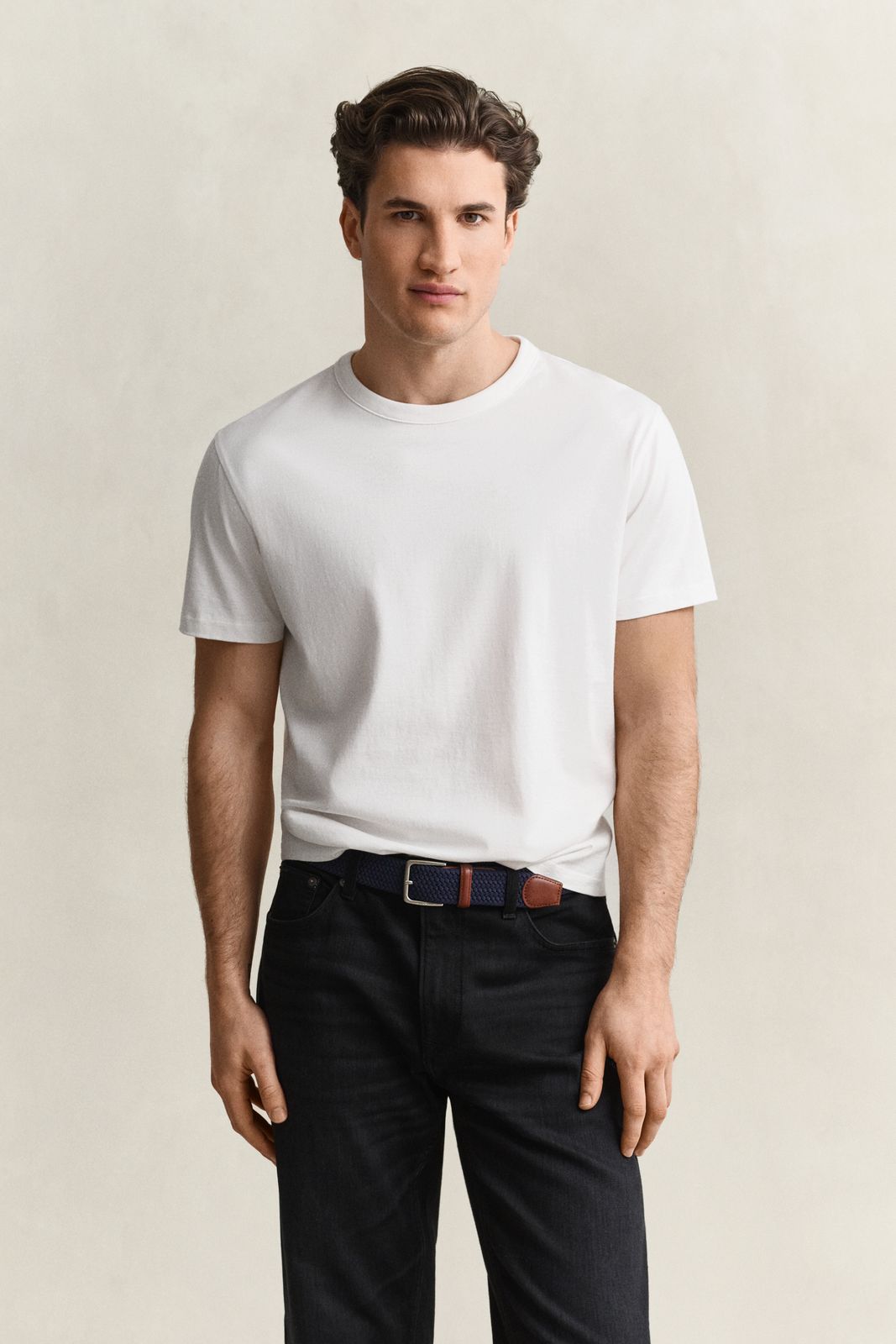 Pima Cotton T-Shirt - SHADOW BROWN