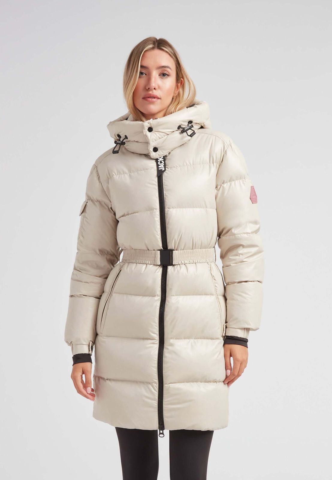 Ez Belted Down Puffer Coat Lux Stone