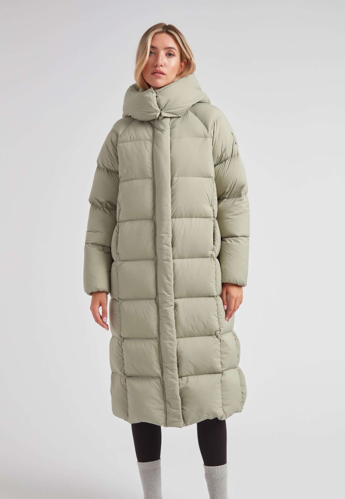 Cloud Ultra Long Down Puffer Coat Sage