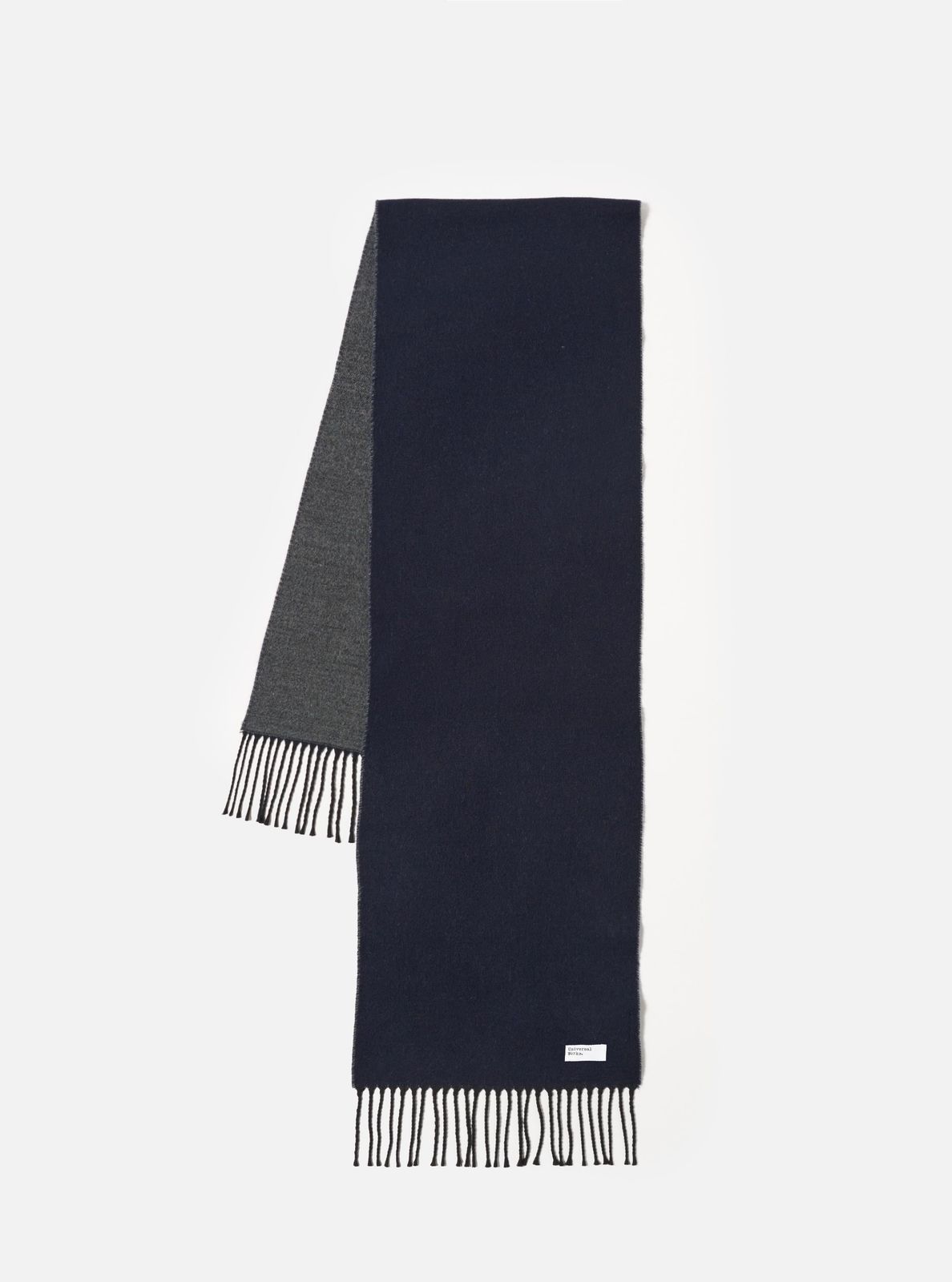 Navy/mid Grey Double Sided Scarf