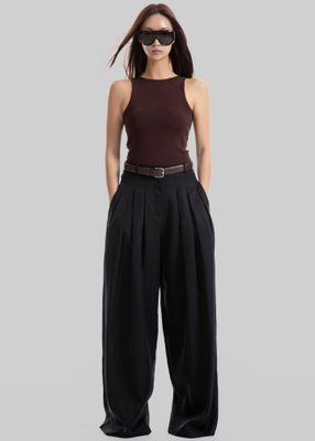Temse Backless Knit Top - Burgundy