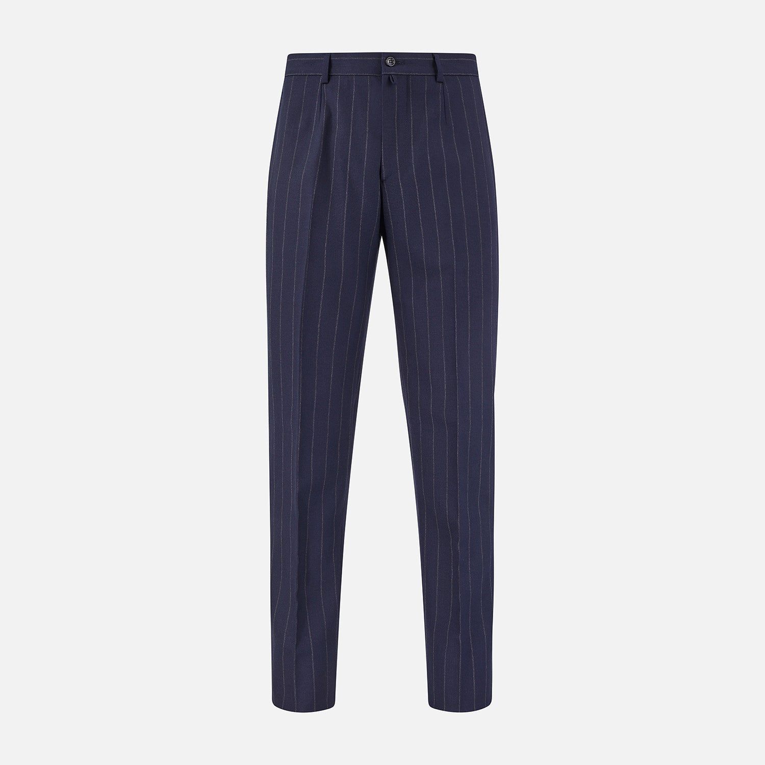 Navy Pinstripe Rupert Trousers