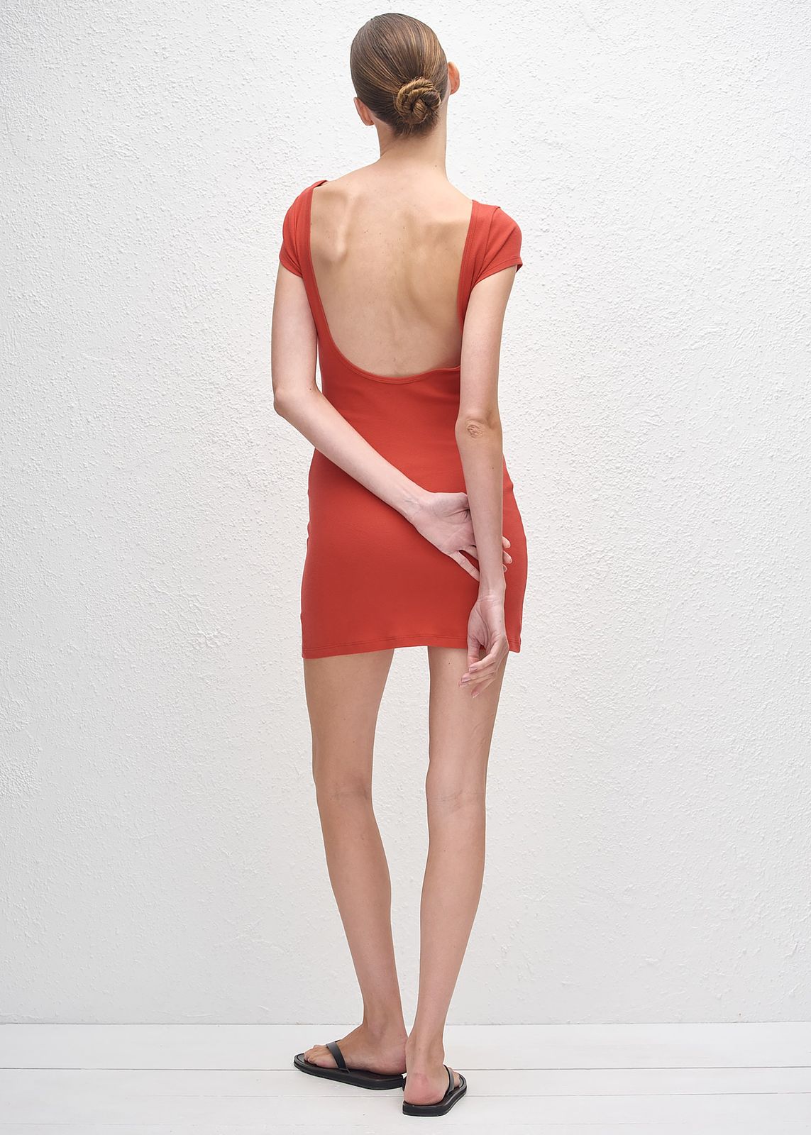 Matteau Low Back Mini Tee Dress - Tomato