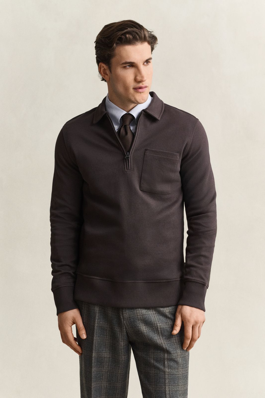 Half-Zip Sweatshirt - EVENING BLUE