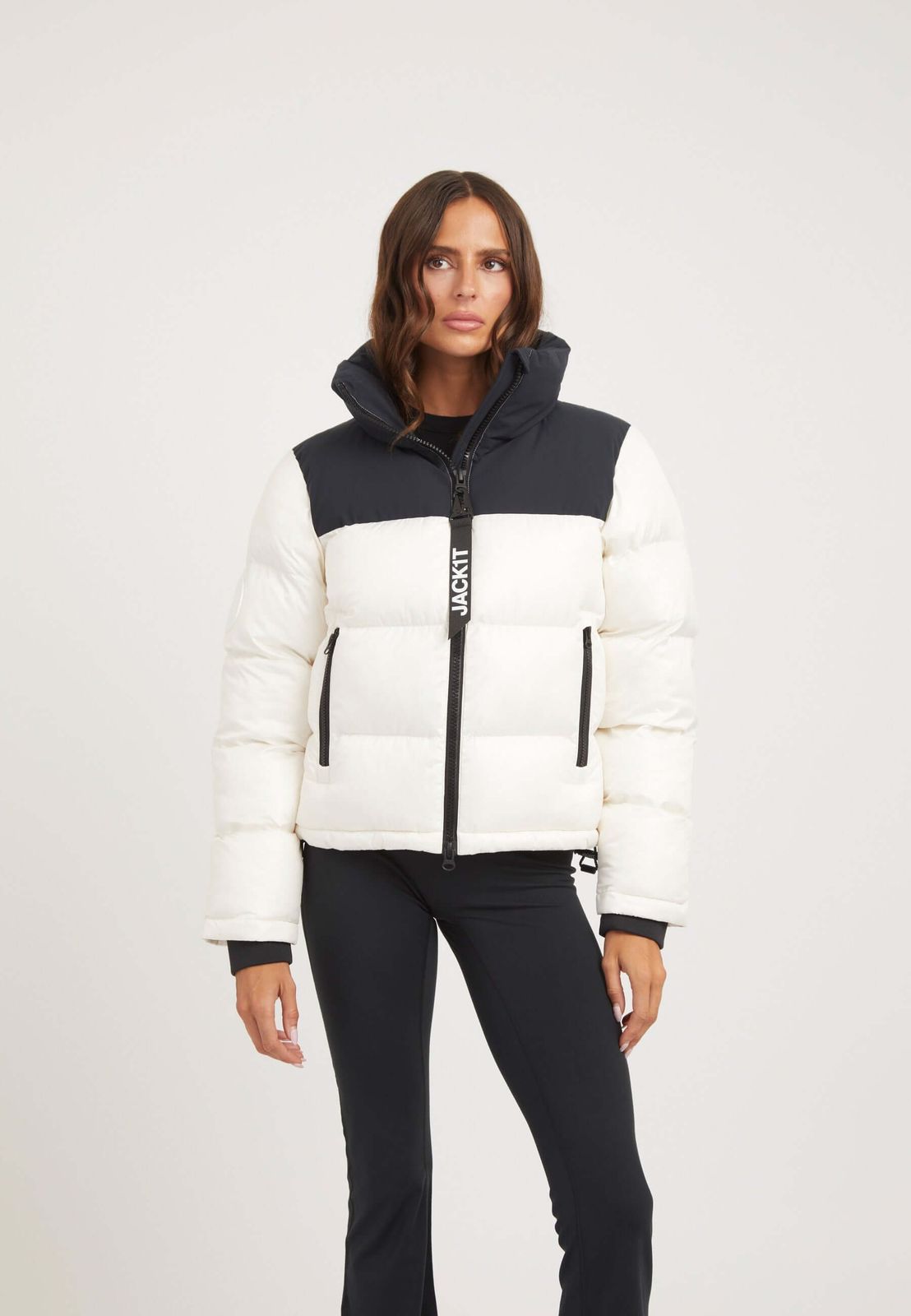 Diamond Funnel Jacket Snow Black