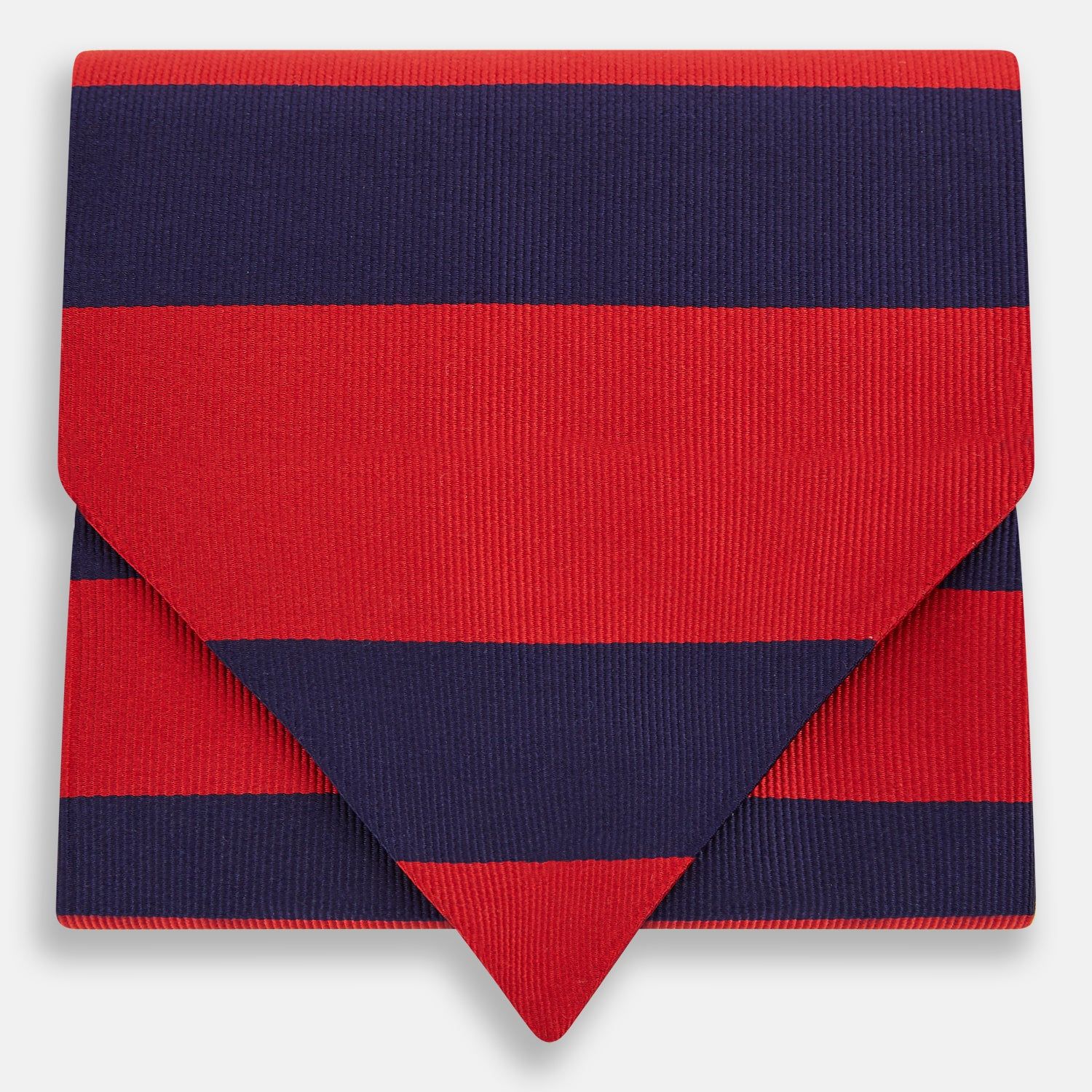 Red And Navy Striped Silk Cravat