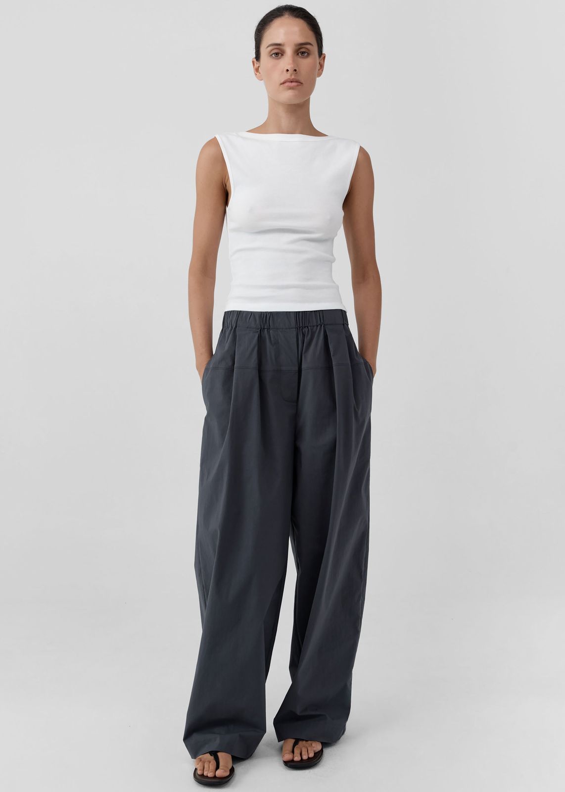 St. Agni Organic Cotton Ballerina Top - White