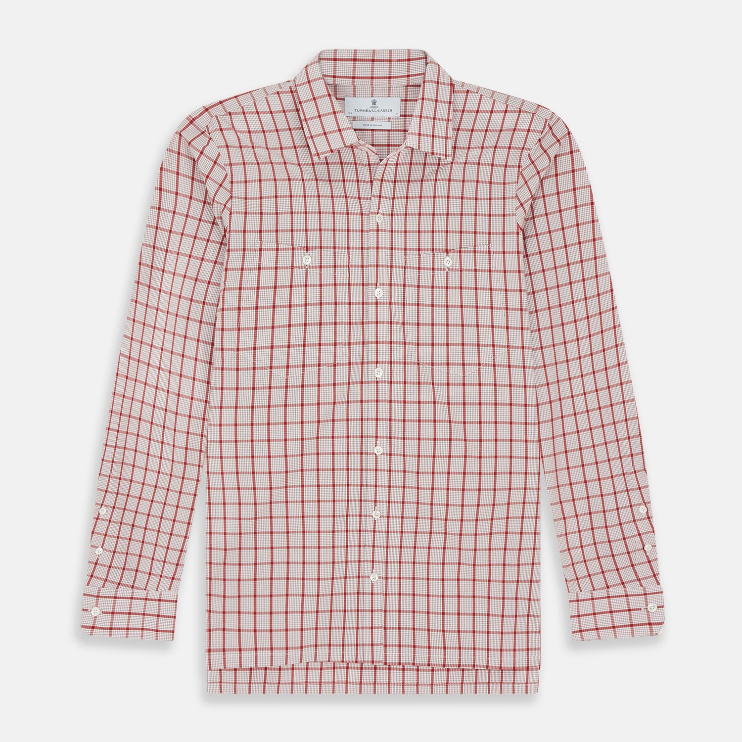 Red Graph Overlay Check Piccadilly Shirt