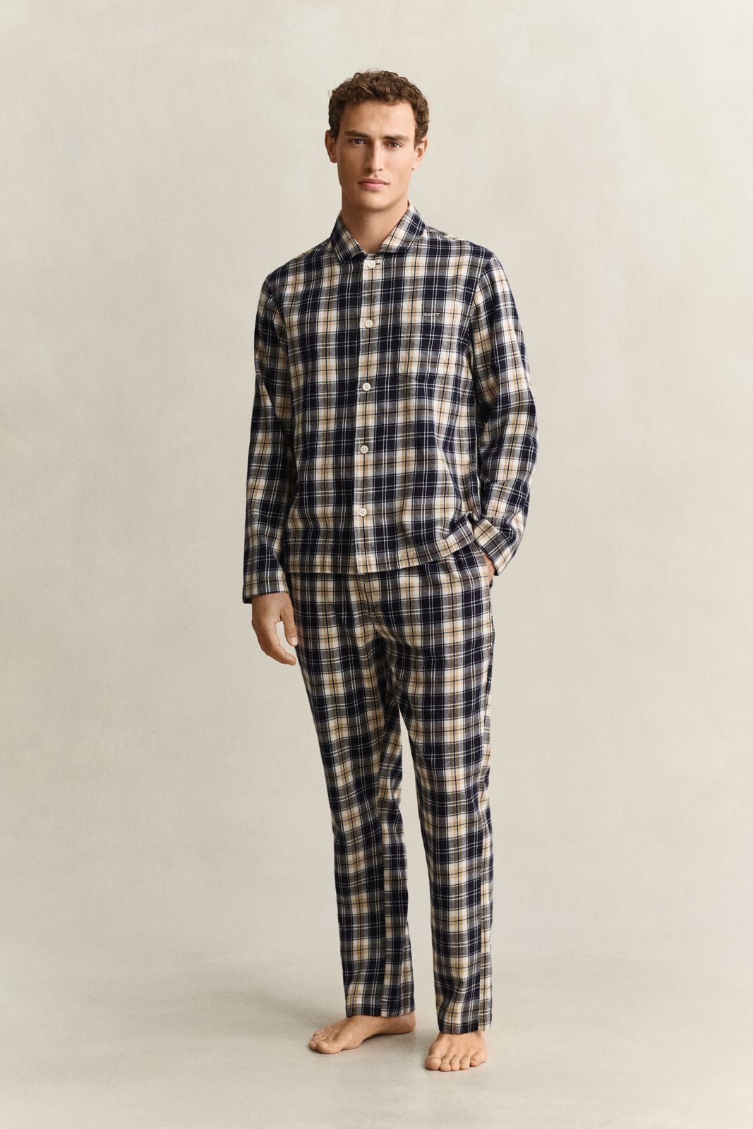 Checked Pajama Set - EVENING BLUE