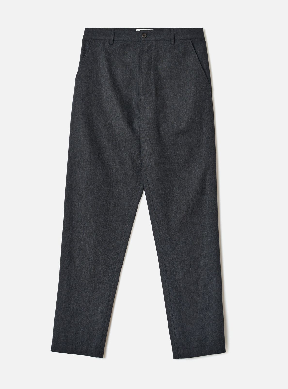 Charcoal Recycled Italian Tweed Military Chino