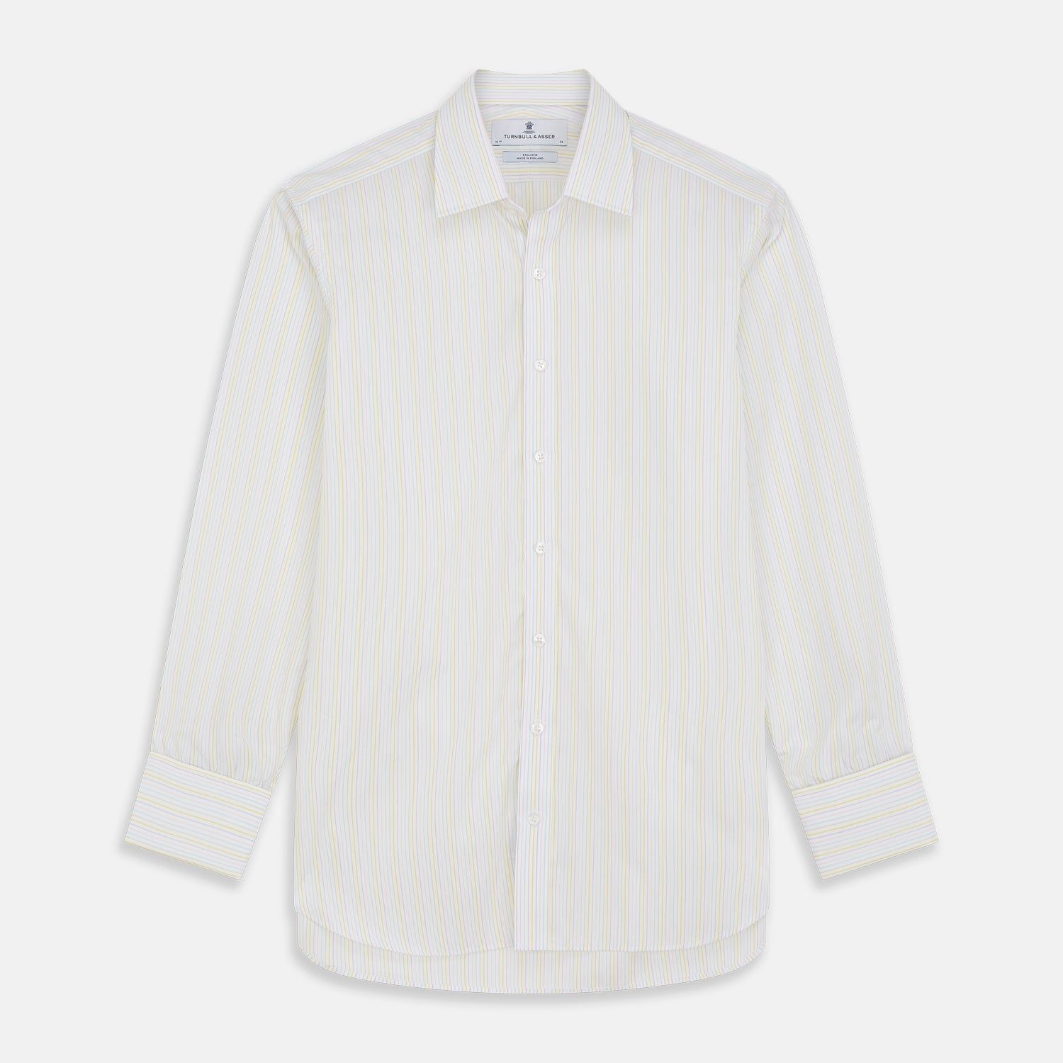 Yellow Multi Stripe Cotton Regular Fit Whitby Shirt