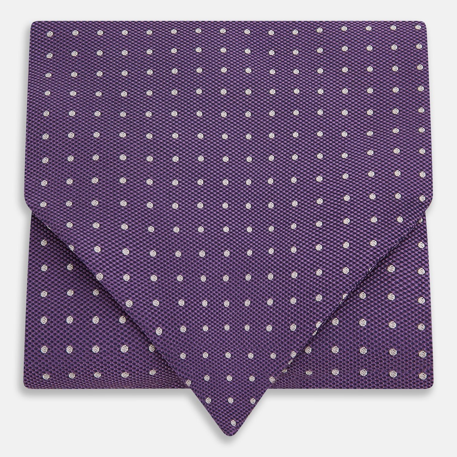 Lilac And Purple Micro Dot Silk Cravat