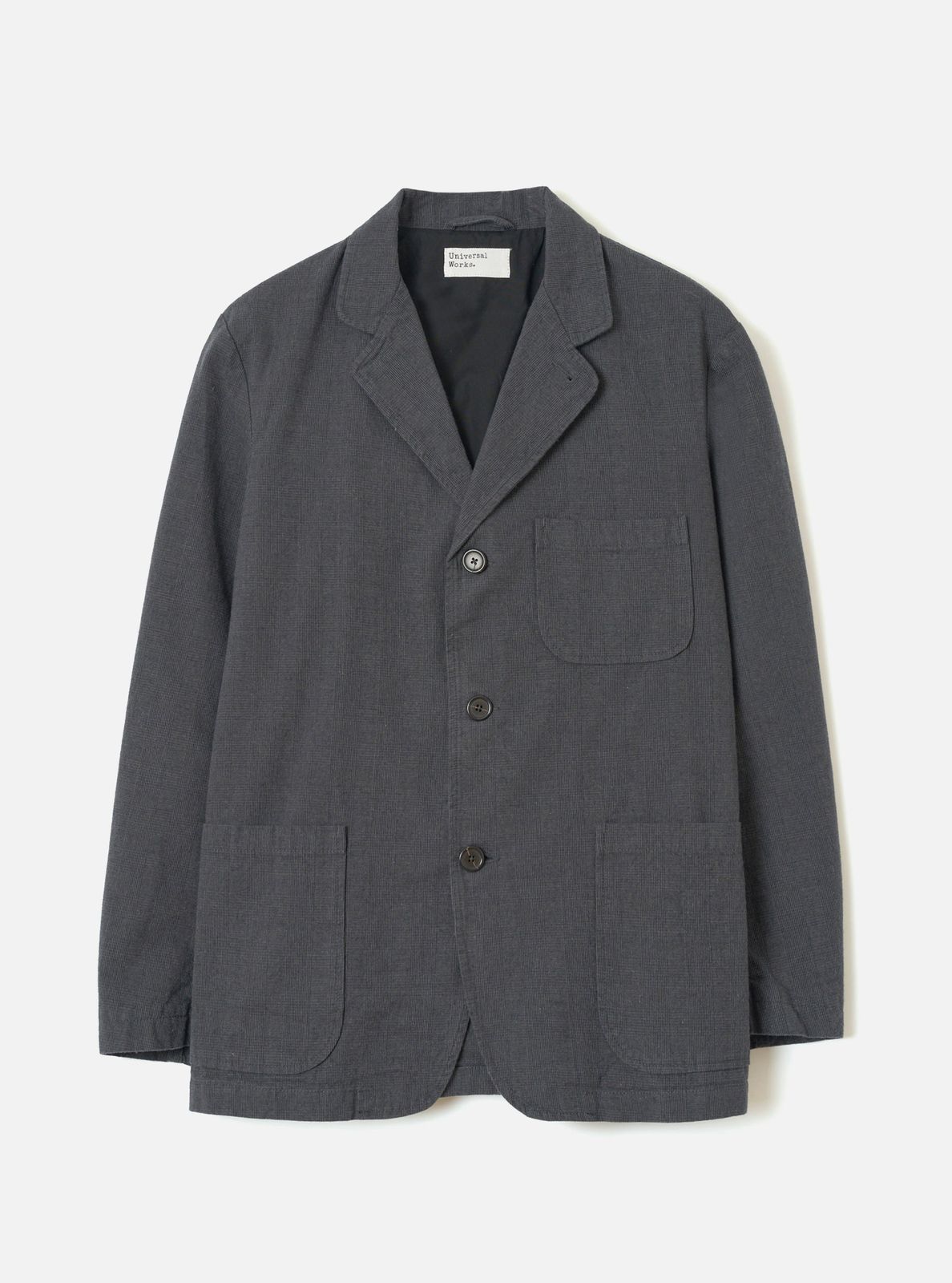Grey Liverpool Check Three Button Jacket