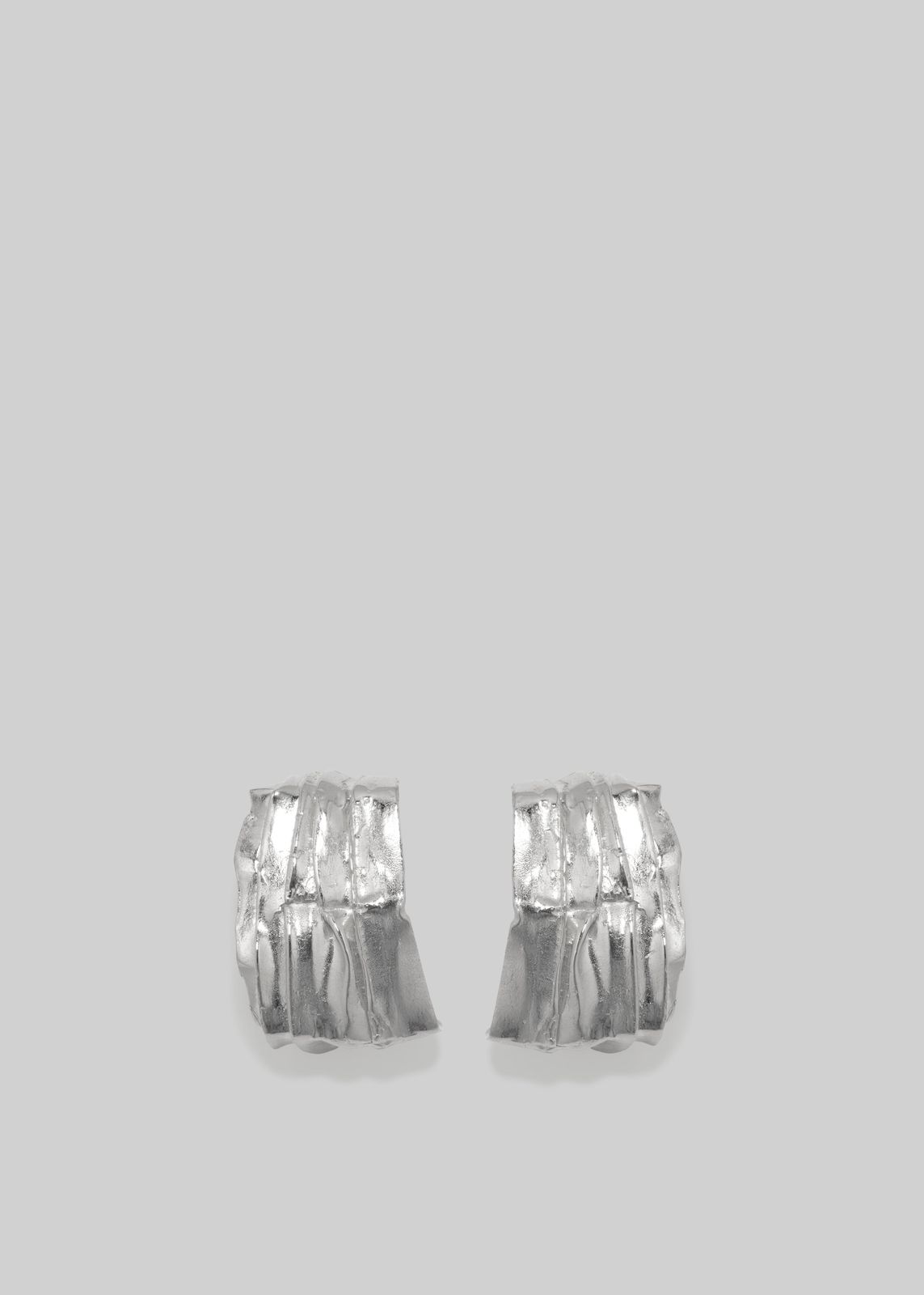 Completedworks Pleated Earrings - Silver