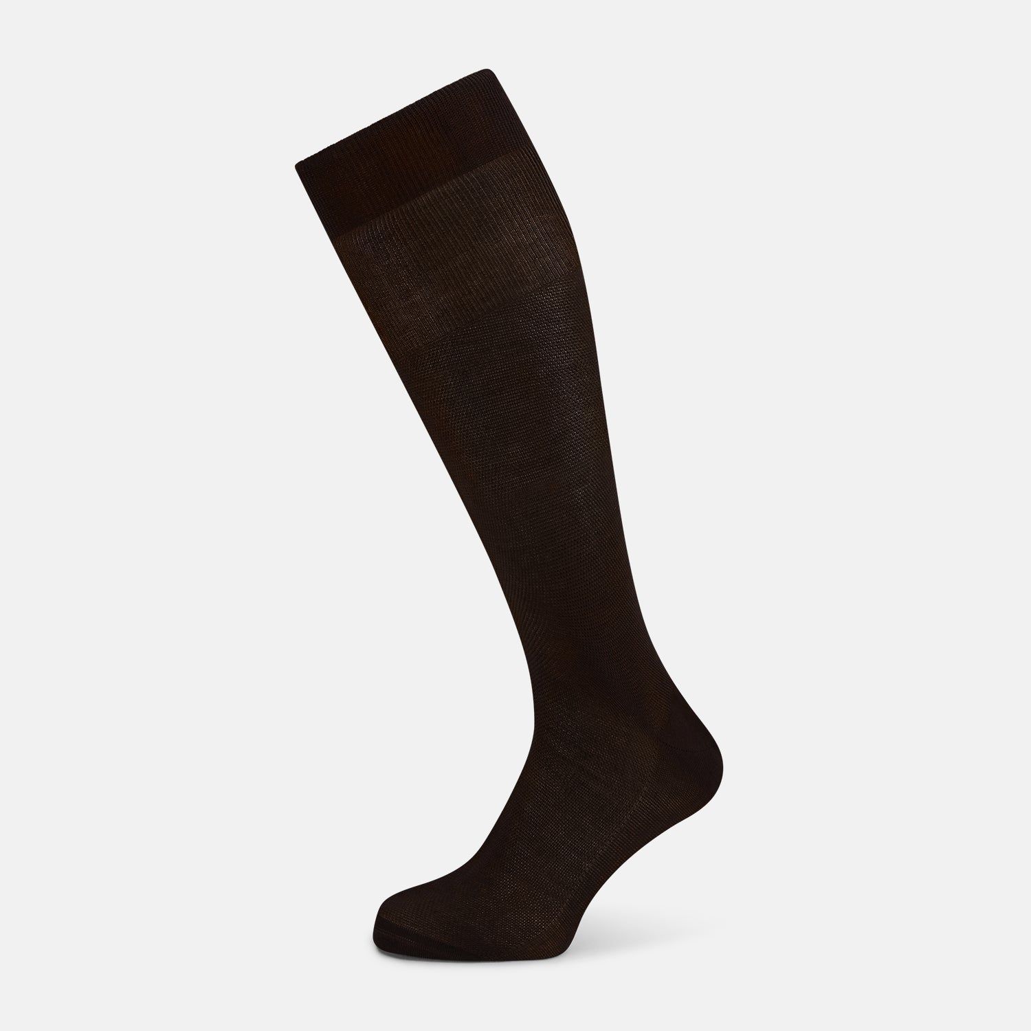 Coffee Micro Knit Long Socks