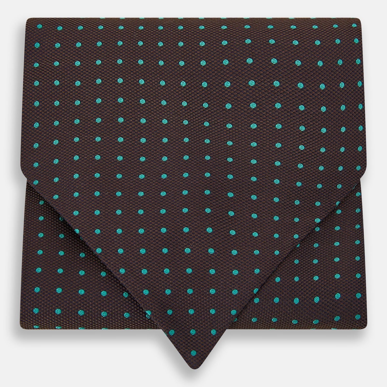 Blue And Dark Brown Micro Dot Silk Cravat
