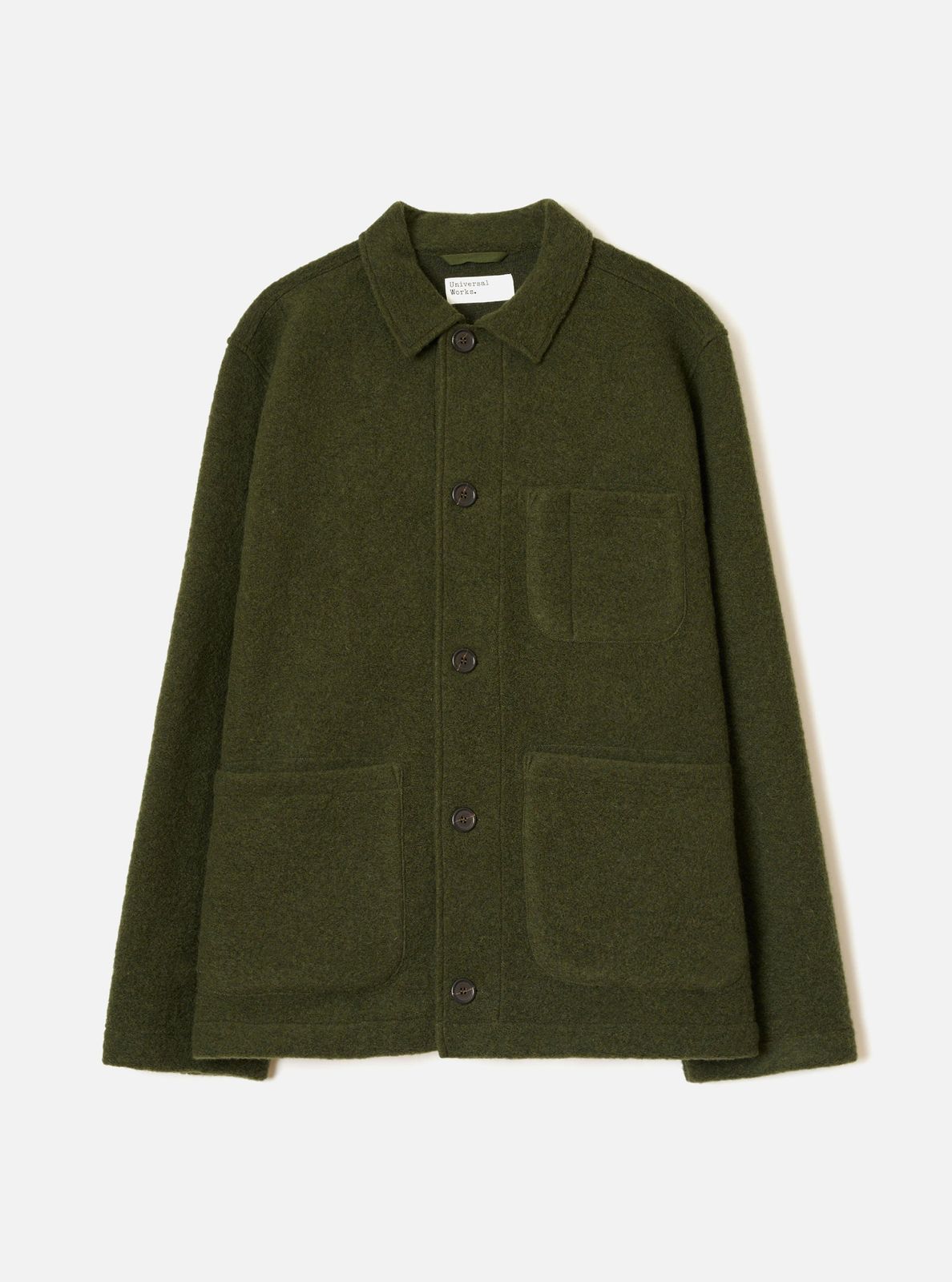 Olive Wool Fleece Field Jacket