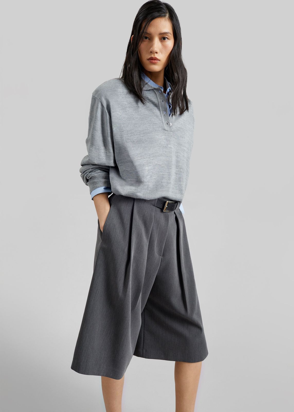 Avallon Padded Knit Polo - Grey