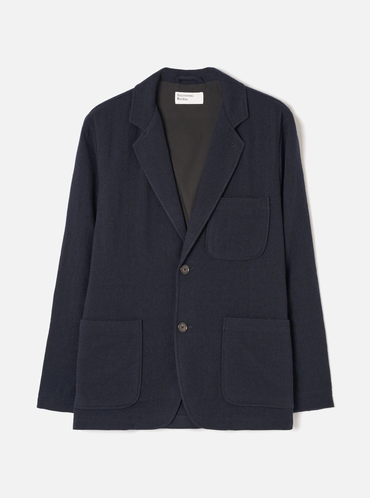 Dark Navy Robin Wool Mix Two Button Jacket