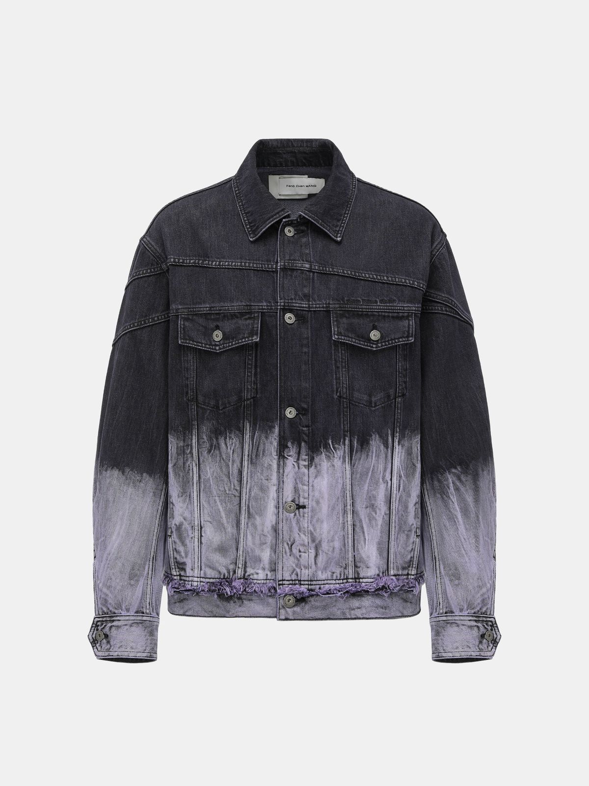 BLACK/PURPLE GRADIENT DENIM JACKET