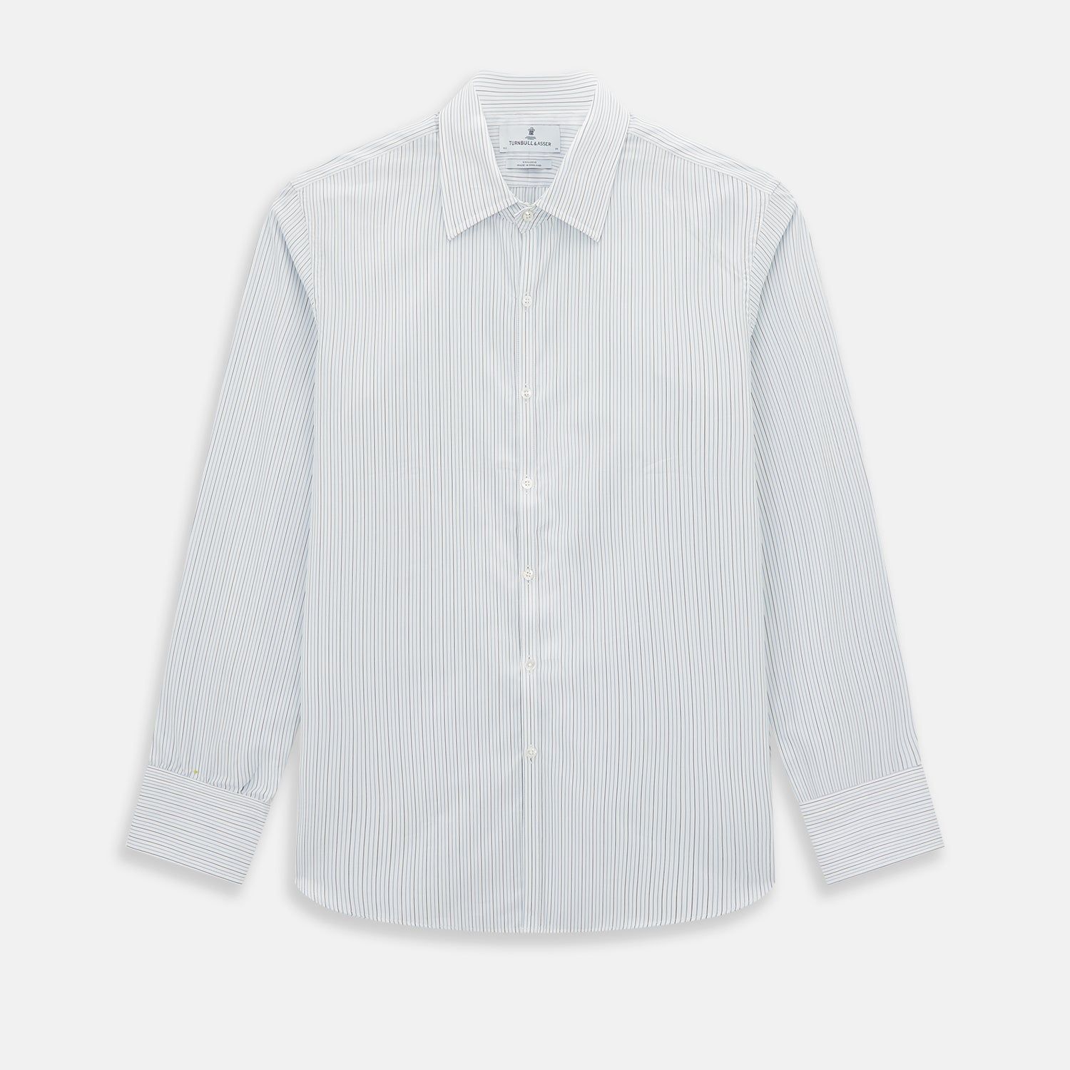 Pale Blue And Navy Pinstripe Westminster Shirt