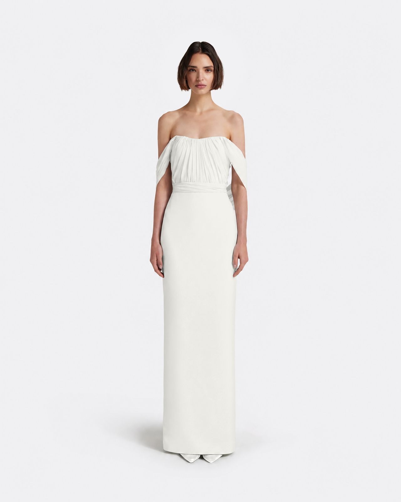 Iseah Long Dress in Ivory