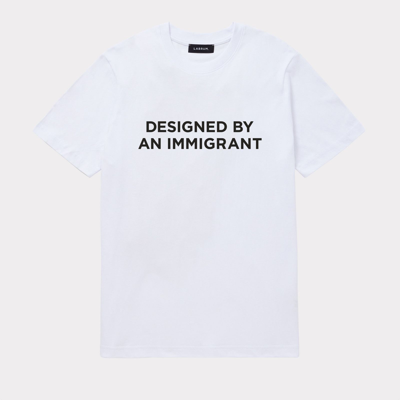 White Designed By An Immigrant T-Shirt