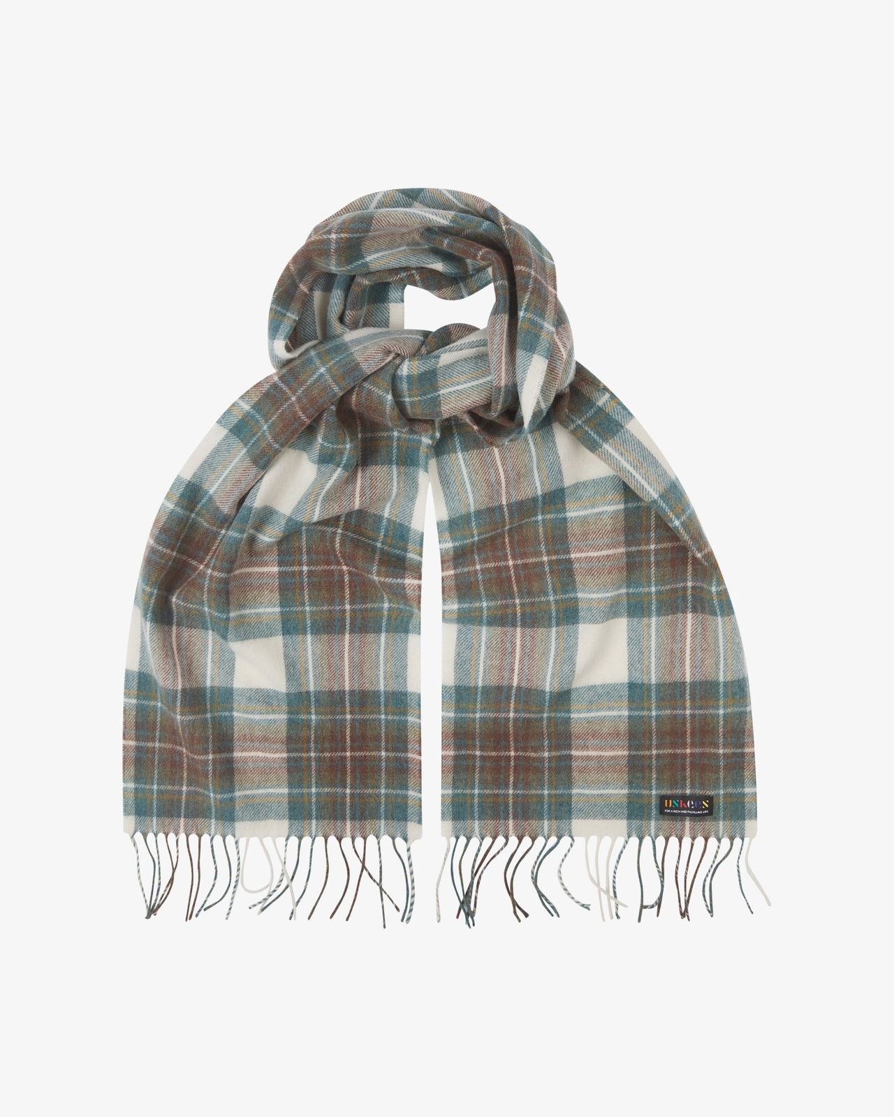 4013 Tartan Lambswool Scarf - Green
