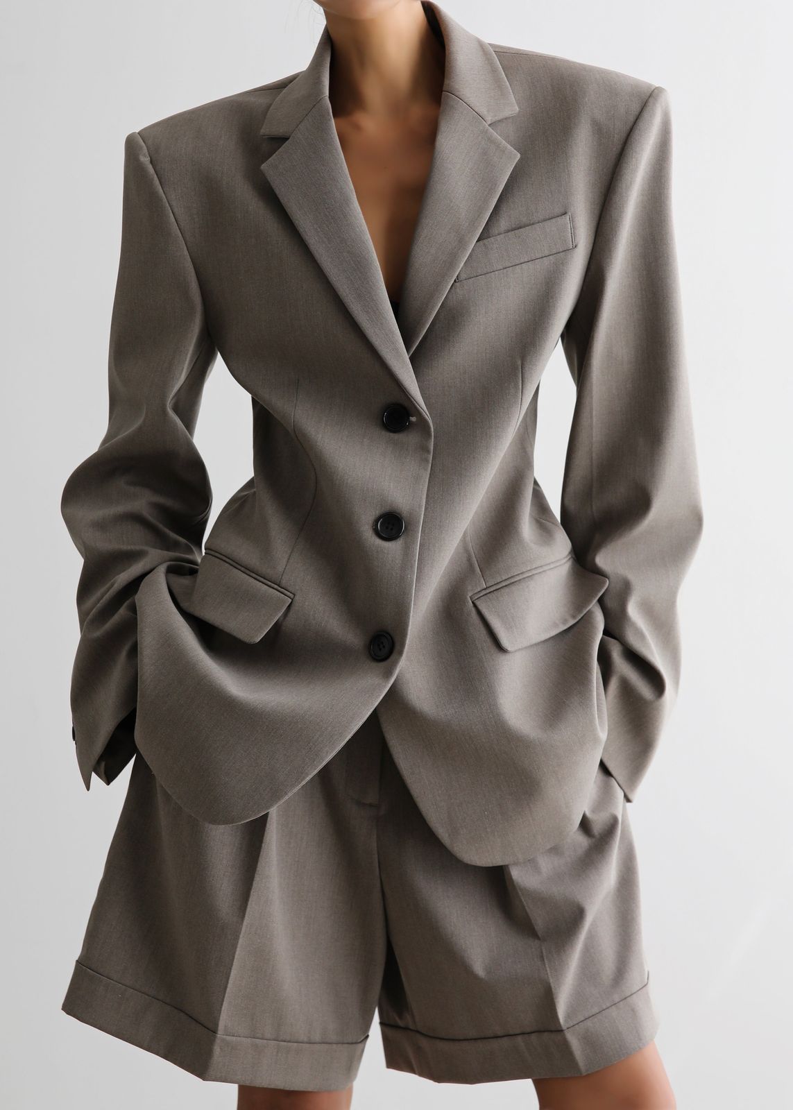 Mirbel Cinched Blazer - Taupe