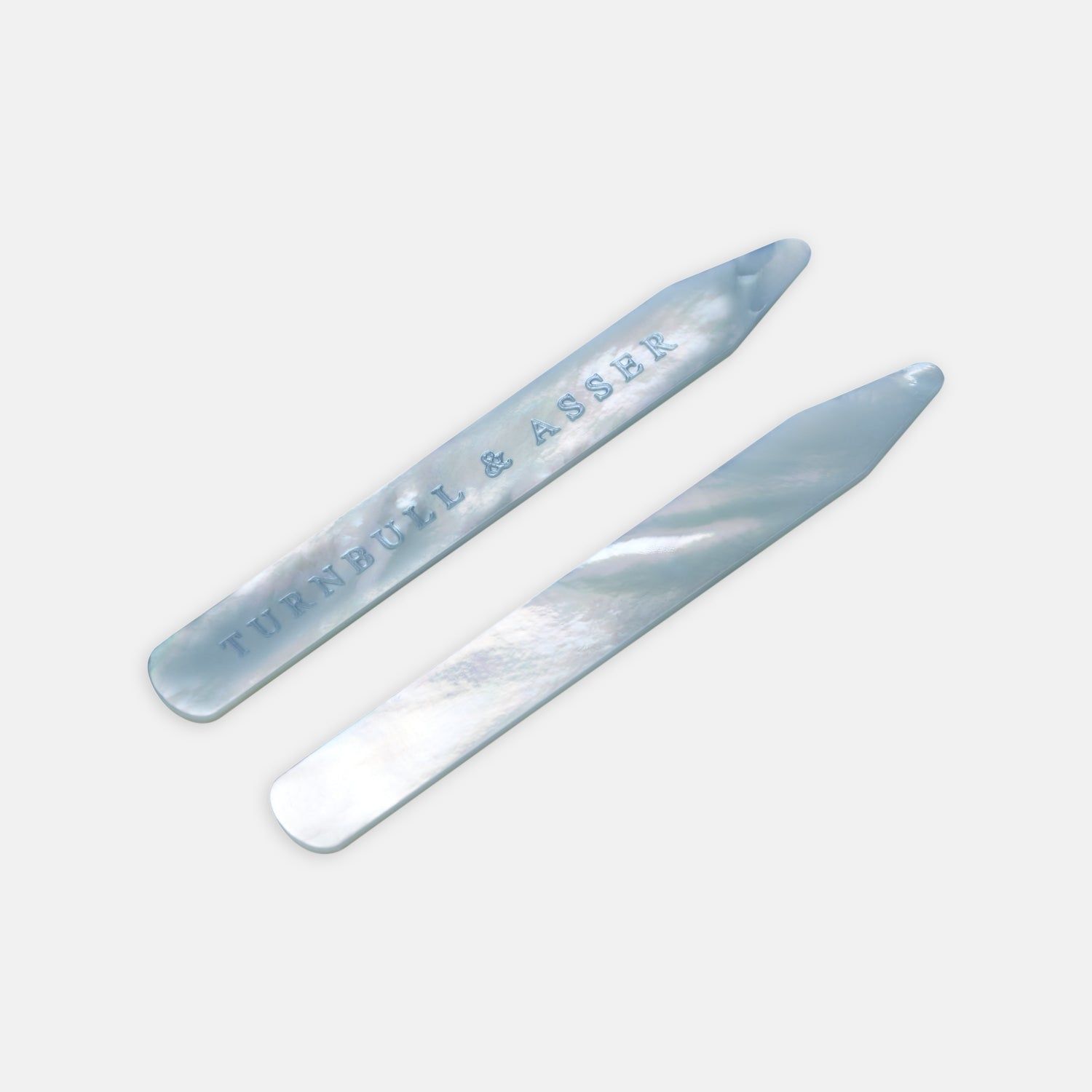 Blue Mother-of-pearl Collar Stays