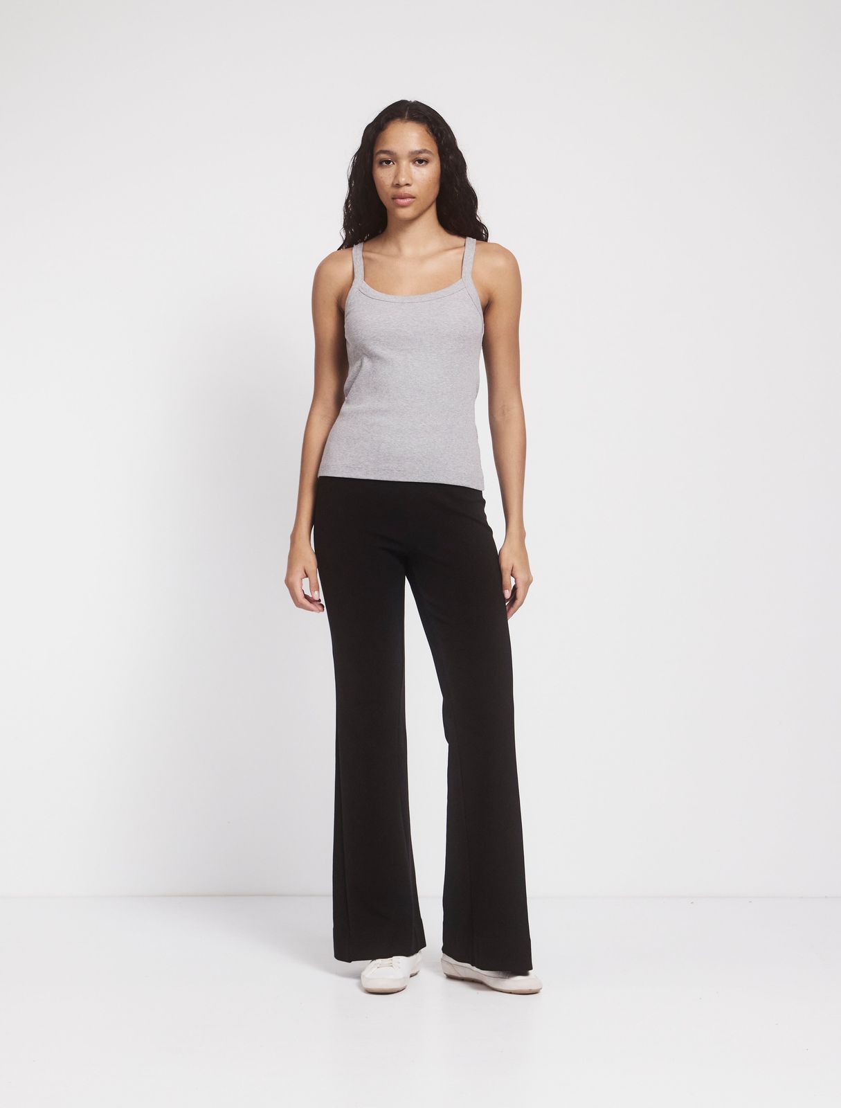 Wide Leg Travel Pant in Black