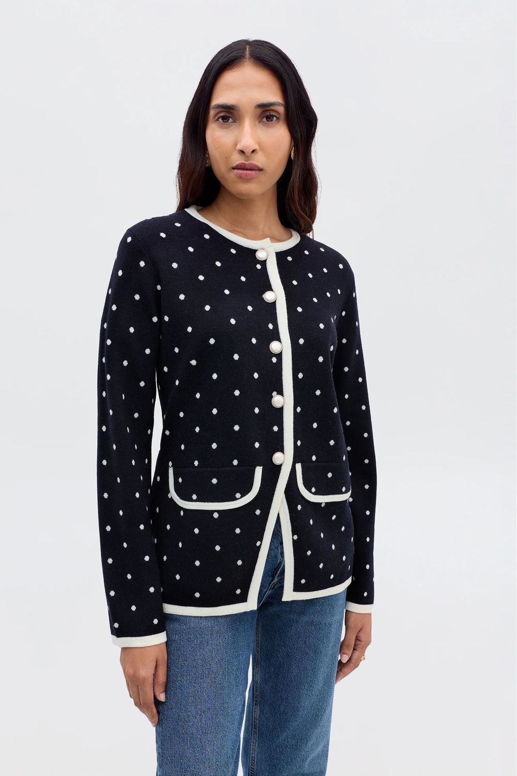 Mirja - City Spot Jacquard Navy